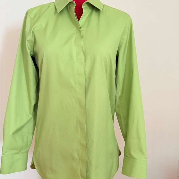 Chico's Lime Green Button-Down Shirt - Picture 2 of 6